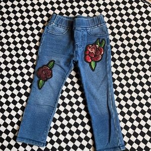 Flapdoodles rose sequin jeans in size 2 girls